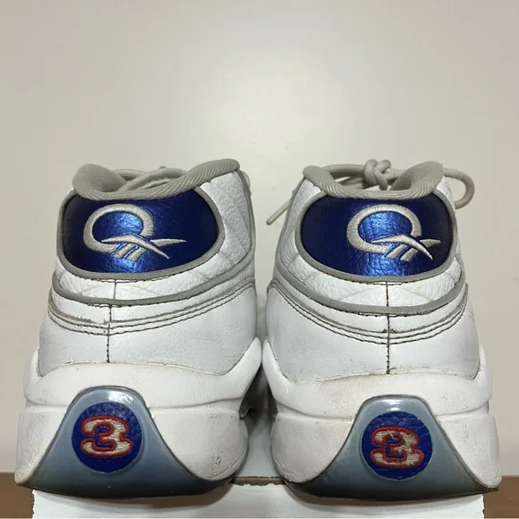 Reebok Question Mid White Pearlized Blue Toe - Allen Iverson - Size 11 GX0227 - Picture 8 of 15